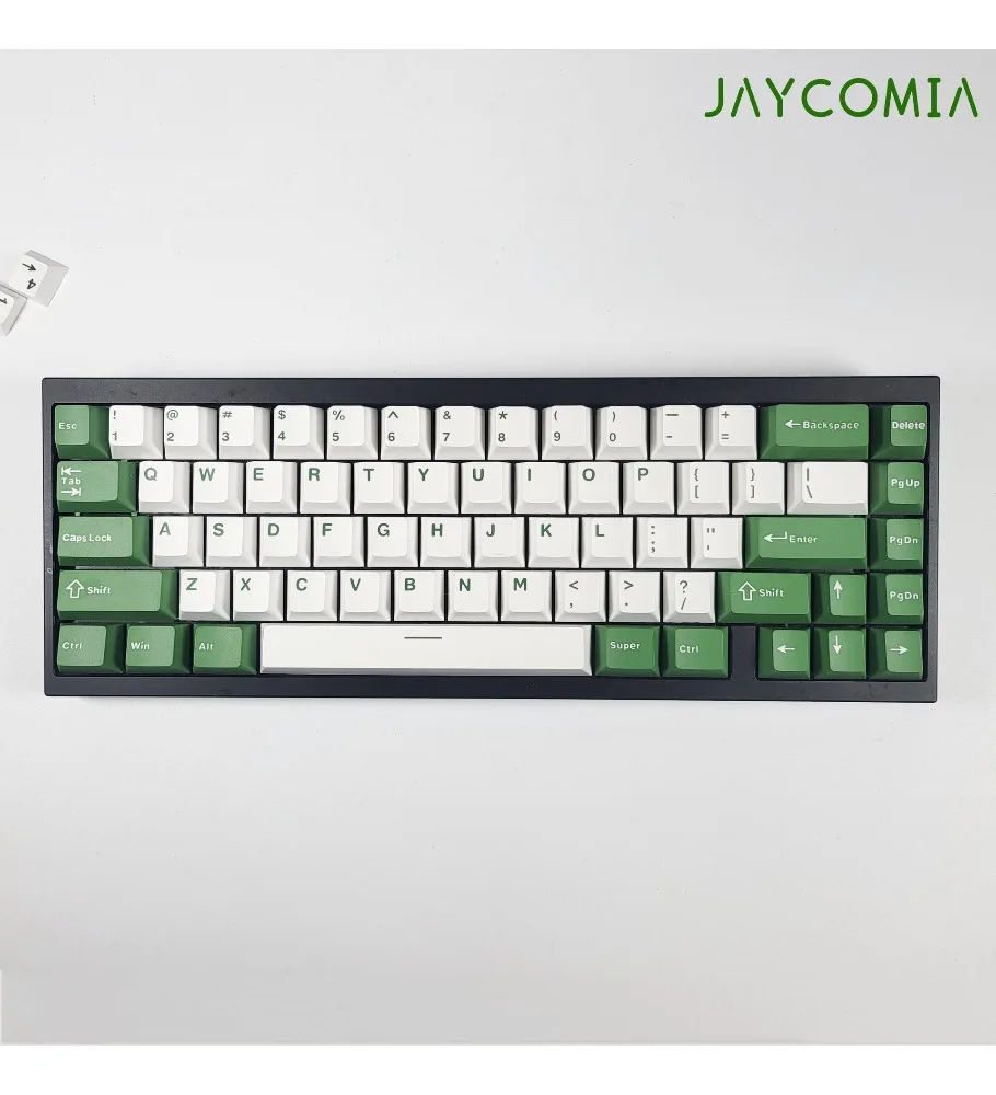 Cheese Green 126 Keys Pbt Two Color Injection Molded Original Height Keycaps ISO ANSI Arrangement for Mechanical Keyboards