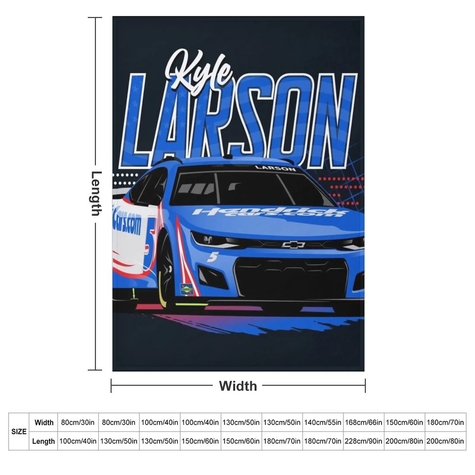 Kyle Larson 2022 Nascar Throw Blanket Extra Large Throw Softest christmas gifts Decorative Sofas Blankets