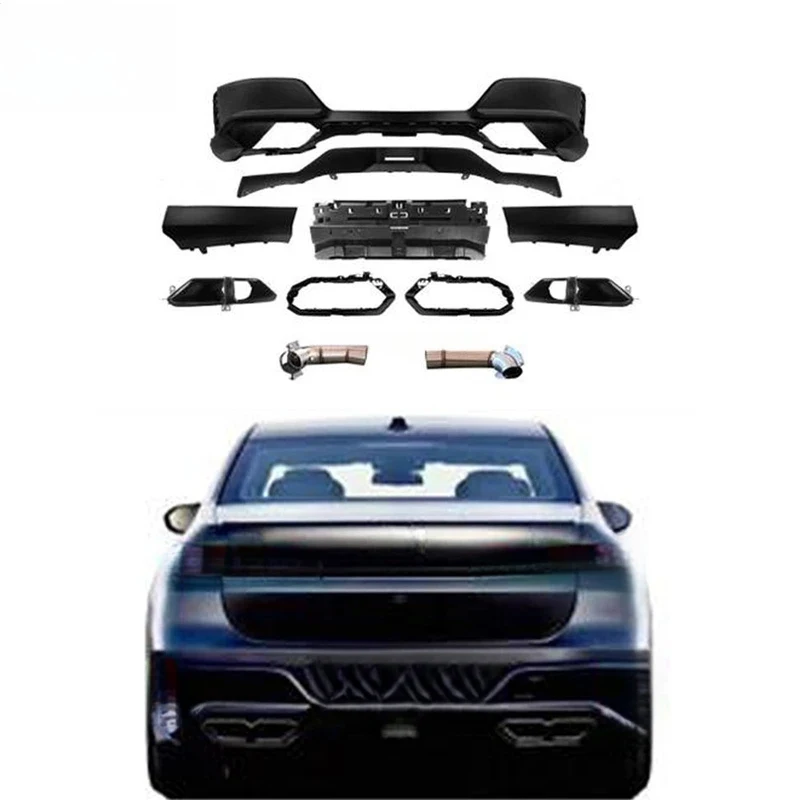 High Quality Rear Diffuser Exhaust Tips Rear Lip Body Kit for G70 735LI 2023 Upgrade Accessories