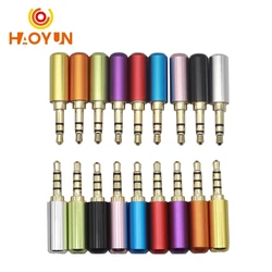 【10-1PCS】3.5MM Audio Connector 3/4 Poles Headphone Jack Male Plug Earphone Repair Cable Solder Wire DIY AUX 3.5 Jack Adapter