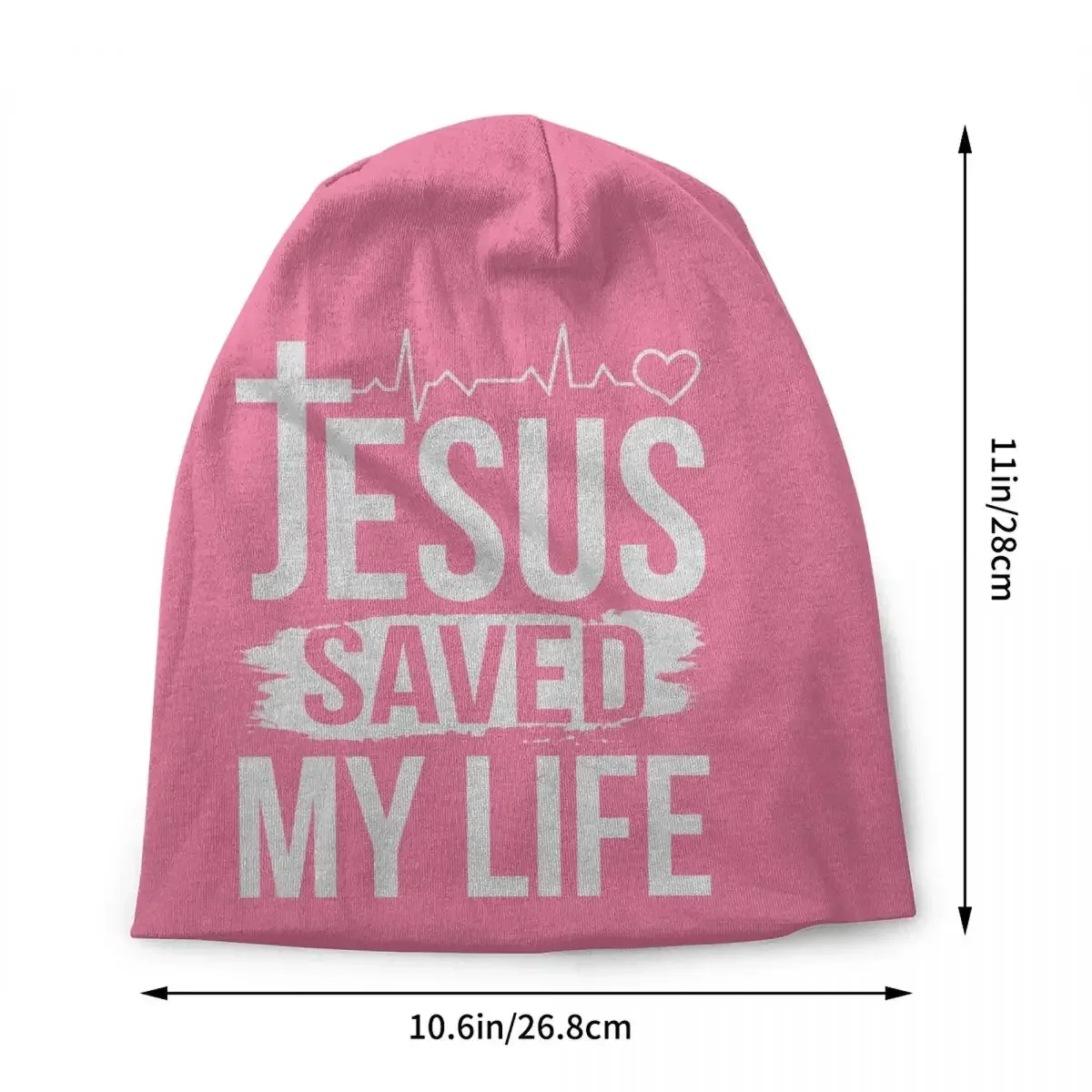 Jesus Saved My Life Bonnet Hats Fashion Knit Hat For Women Men Winter Warm Christ Religion Christian Faith Skullies Beanies Caps