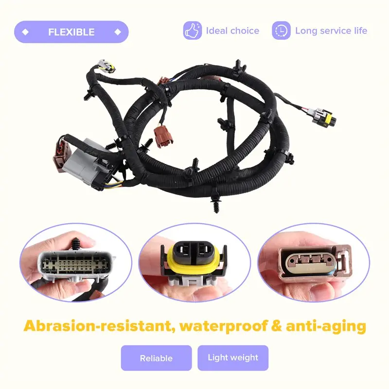 [NEWA76K!】 Front Bumper Wiring Harness For Jeep Compass Grand Cherokee 2017-2023 68287674AE, 53449543