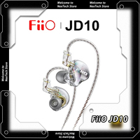 FiiO JD10 Portable Wired Earphone With Mic Hifi High Sound Stereo Earphone CCAW Voice Coil DSP Custom Gaming Earphone Gifts