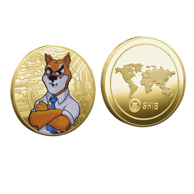 Selling Product Entity Virtual Currency Shiba inu Dogecoin Wow Personification Color Printing Type Is Various Plastic Stents