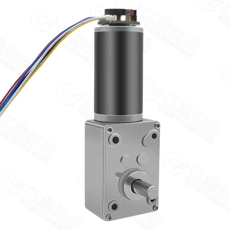5840-31zy turbine worm with encoder self-locking gear DC 12V 24V reduction motor right angle high torque motor