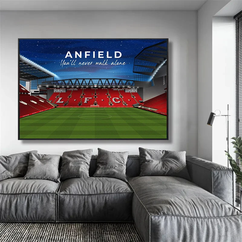 1pc frameless Canvas Painting World Famous Sports Liverpool Anfield Stadium Arsenal Stadium Old Trafford Stadium Poster Wall Art