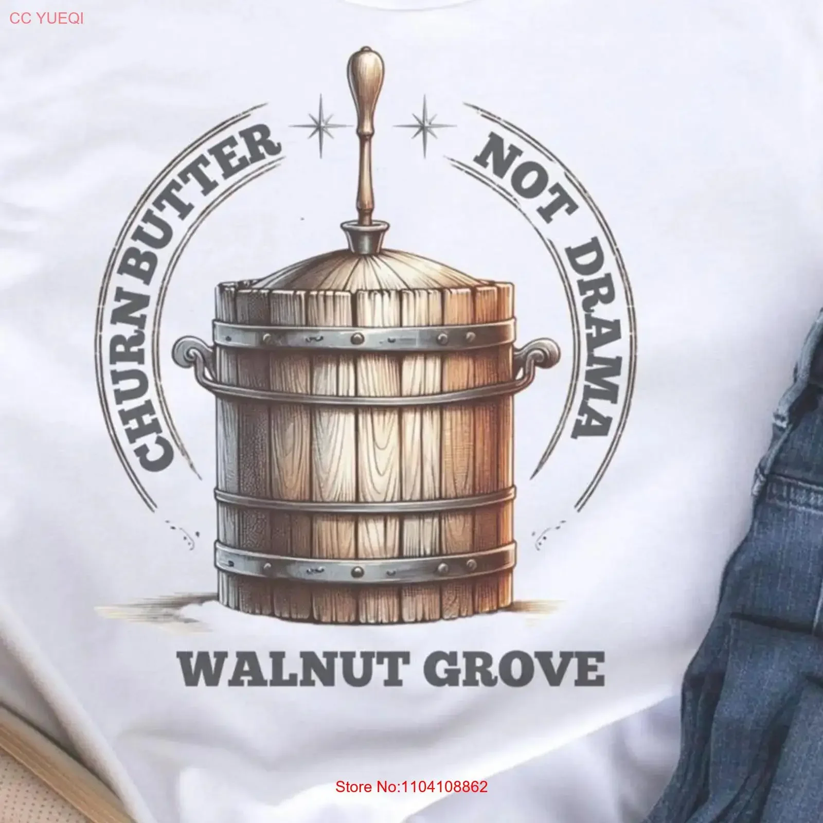 Camiseta divertida de Churn Butter para fanáticos de Walnut Grove Prairie, estilo granja, vintage, ligeramente desgastada, inspirada en Laura Ingalls Wilder