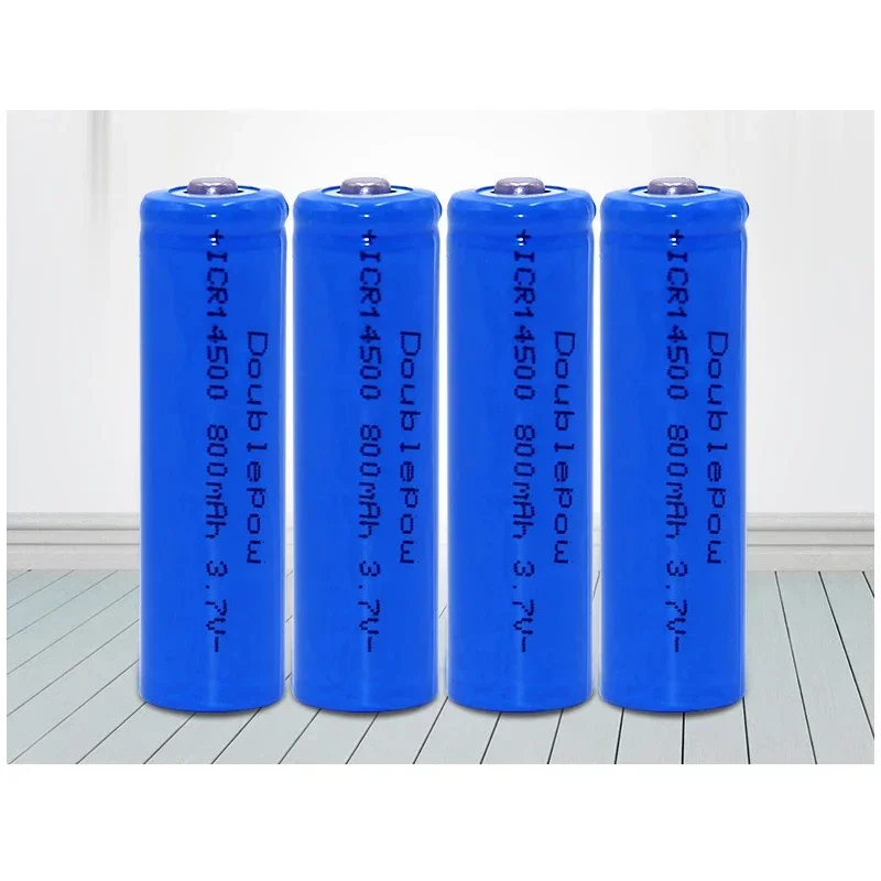 Doublepow-Batterie au lithium aste, 14500 AA, 3.7V, 800mAh, Icr14500, 24.com, pleine capacité pour torche LED, jouets télécommandés