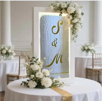 Welcome sign wedding waterfall tabletop fountain small