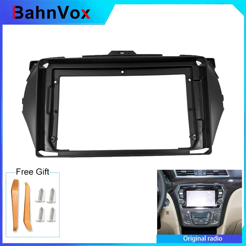 Marco de radio para coche Android de 9 pulgadas para SUZUKI ALIVIO CIAZ 2015-2017, estéreo 2DIN, GPS, fascia, panel, adaptador, arnés de cableado