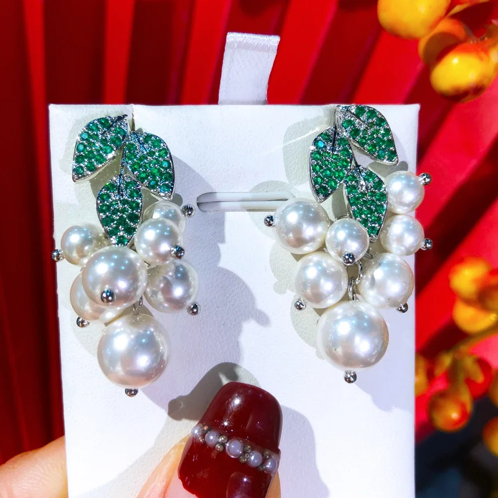 

Kellybola Original Pearls Earrings For Women Bridal Wedding Party Earrings Jewelry Luxury Geometric High Quality New Accessories