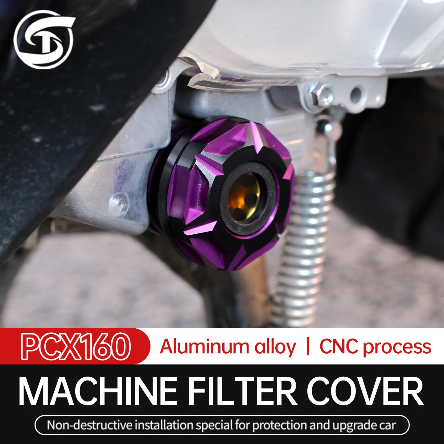 Motorcycle Oil Filter Cap Engine Plug Cover for Honda PCX125 PCX160 PCX 125 160 Part CNC Transparent Engine Oil Filler Cap Cover
