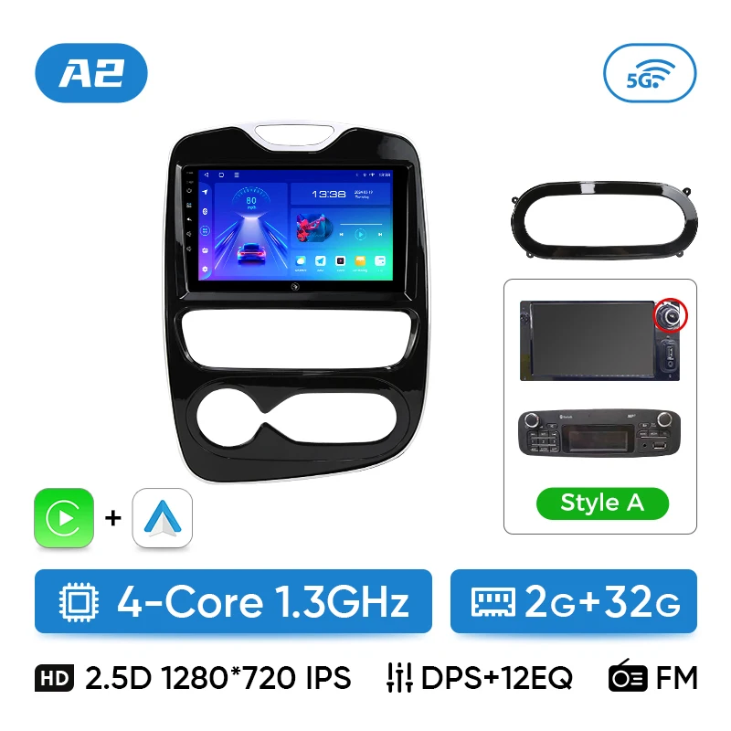 Ainavi Autoradio Voor Renault Clio 4 2012 2013 2014 2015 2016 2017 2018 Draadloze Carplay Android Auto Multimedia 2 Din autoradio