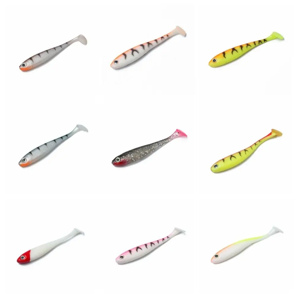 5PCS Soft Fishing Lure 7cm/2.1g T-tail Soft Bait Silicone Bionic Jigging Wobblers Pesca Artificial Paddle Tail Swimbaits Bass