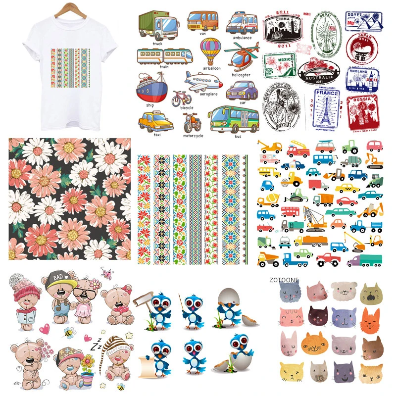 

Cartoon Patches for Clothing Small Thermo-stickers for Clothes Clothing Thermoadhesive Patches Iron on Transfers for Clothing