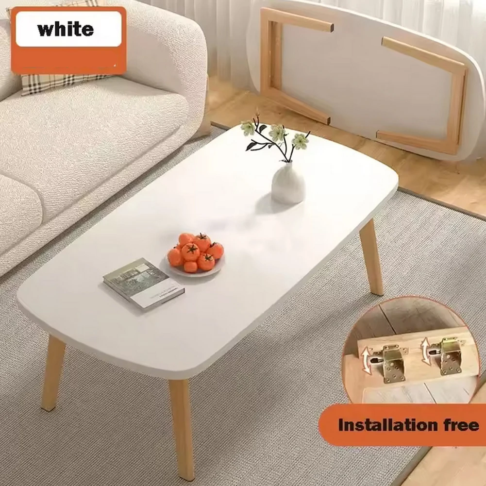Foldable Small Coffee Table Tatami Window Low Table Balcony Table Collapsible Wooden Mini Desk