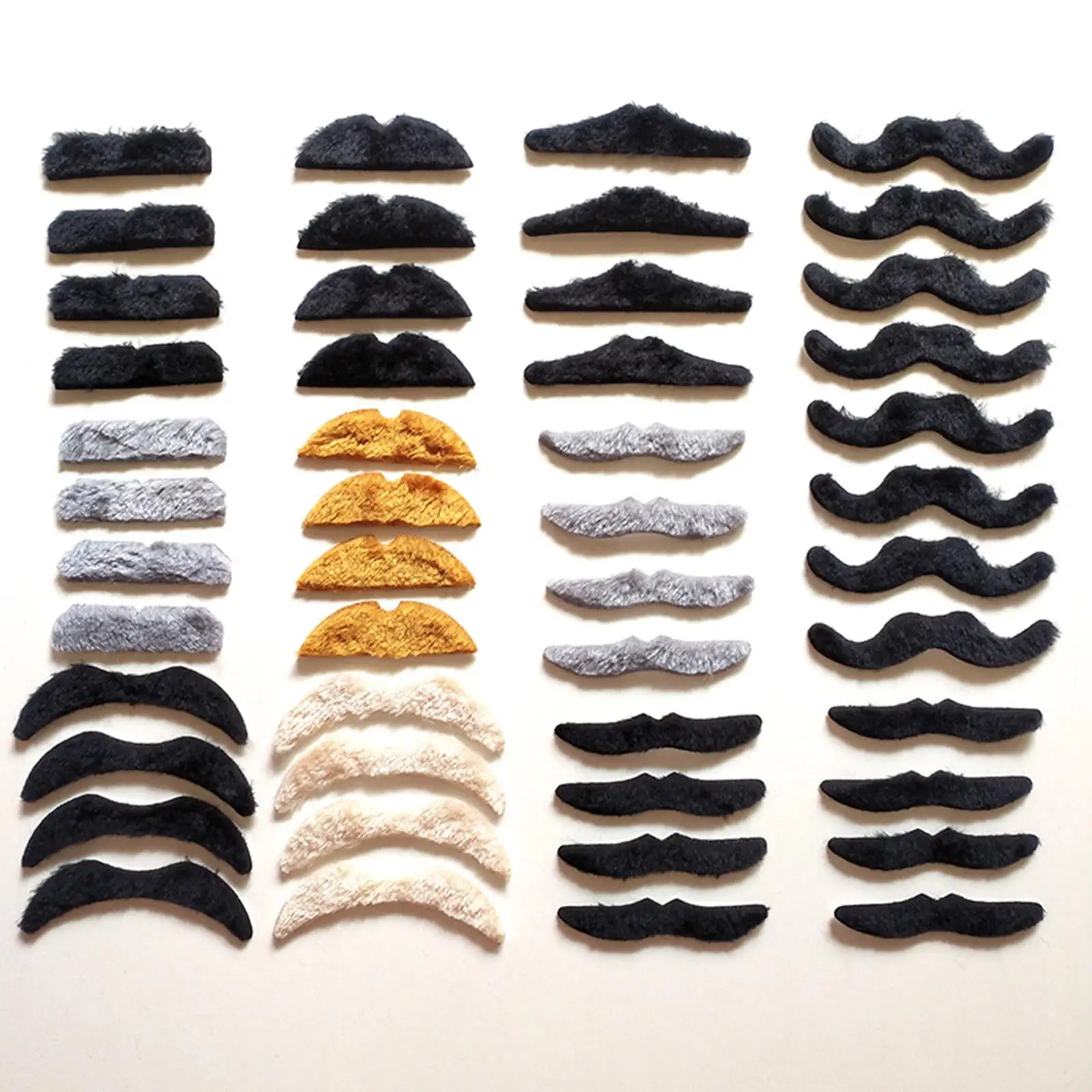 

48Pcs Fake Mustache Creative False Mustaches for Party Supplies Halloween Costume Fancy Dress Children Adults Stage Performance