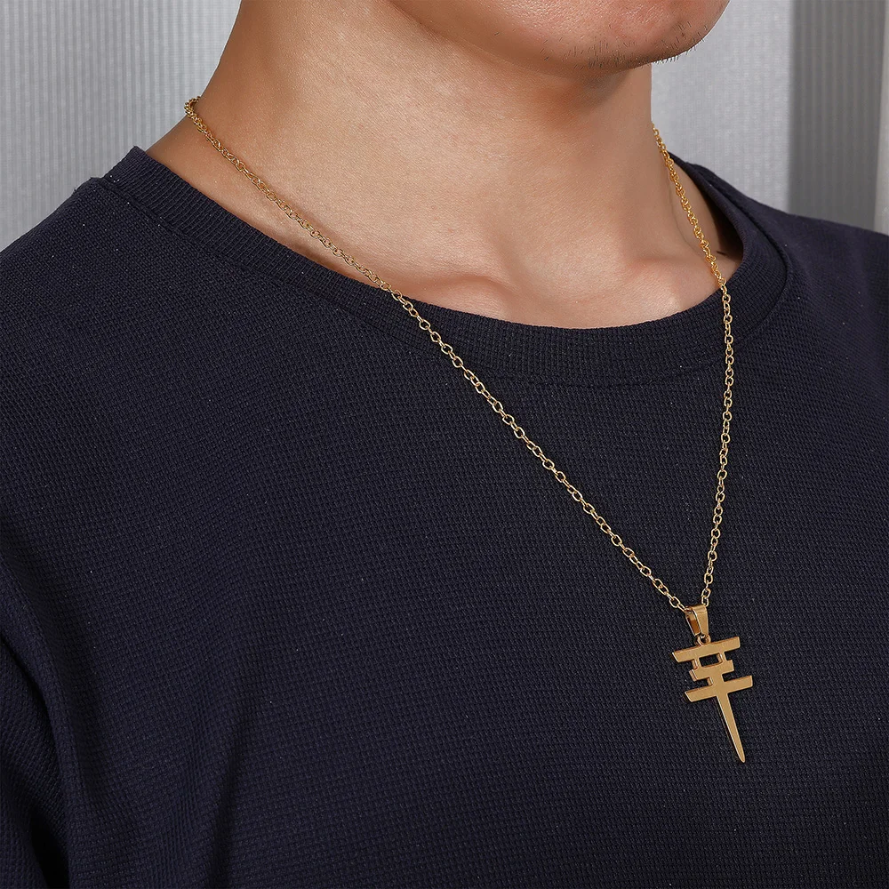 Hot Sale Tokyo Hotel Logo Necklace Stainless Steel Logo Pendant Men's And Women's Fashion Necklace Simple Jewelry Gift