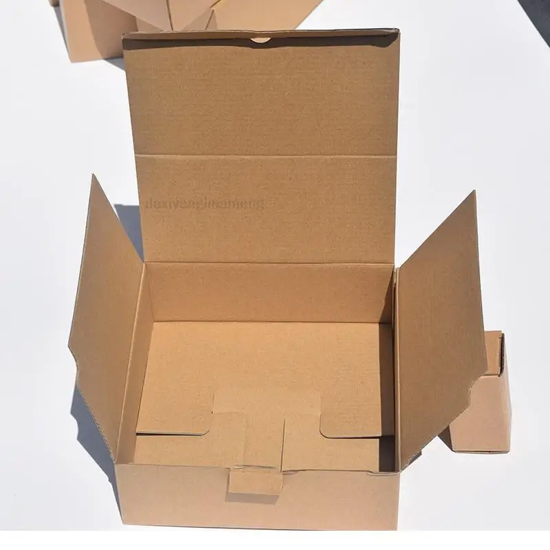 25PCS/Lot brown corrugated carton three layer thickening square primary thickening 2 mm folding of gift box