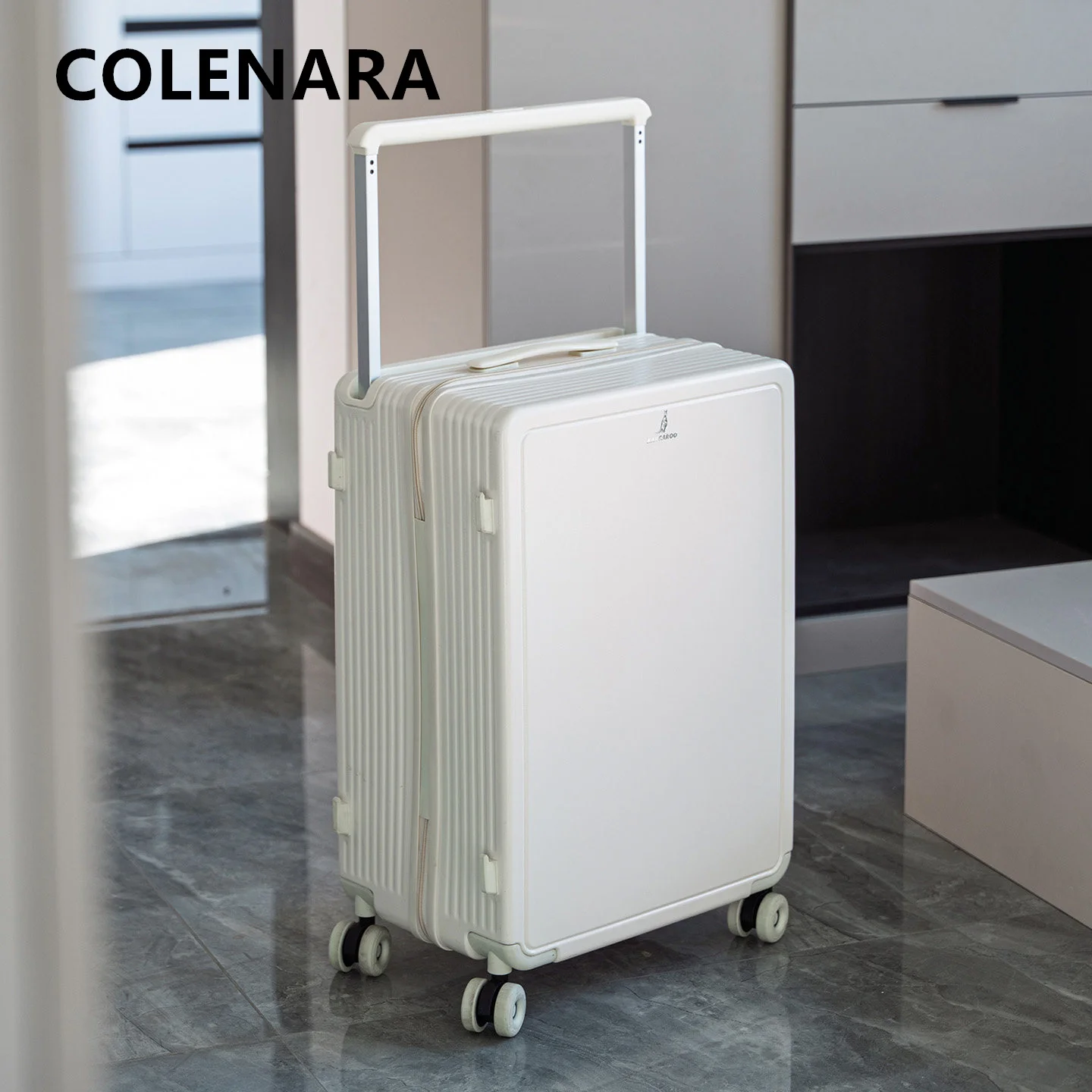 COLENARA Zipper Luggage Aluminum Frame Boarding Box 20242628 Inch Large Capacity Student Password Box Strong Durable Suitcase