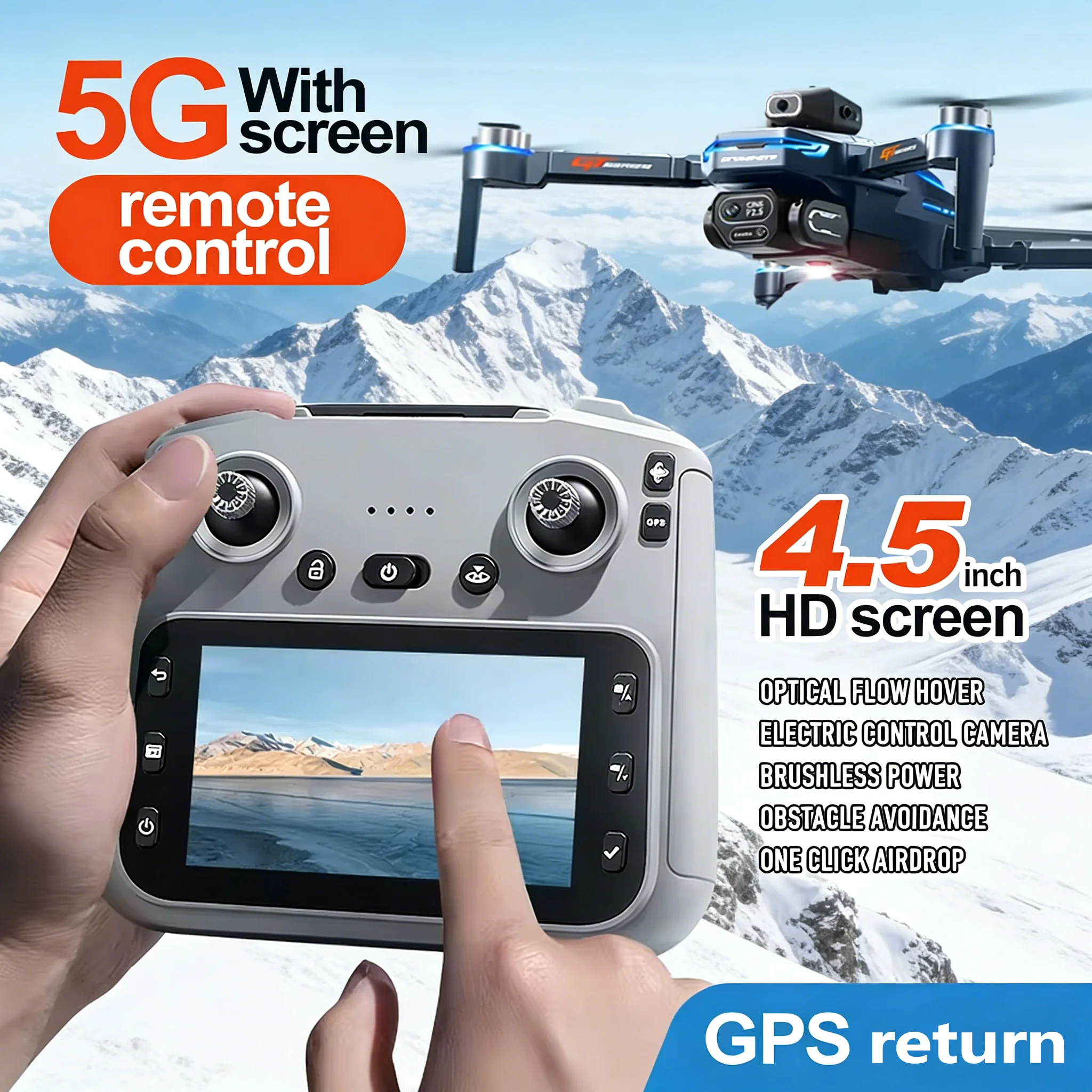 

Новый складной дрон GT8 2026 года с камерой 8K HD, обходом препятствий, аэрофотосъемкой, бесщеточным двигателем, экраном, квадрокоптер, игрушка, подарок