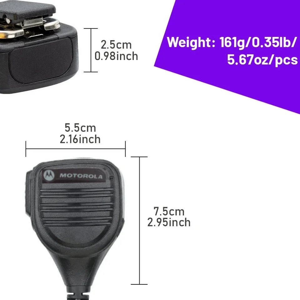 Motorola PMMN4021A micrófono altavoz PTT portátil para GP328 GP338 GP340 GP360 GP680 HT750 HT1250 Ptx760 Pro5150 accesorio de Radio