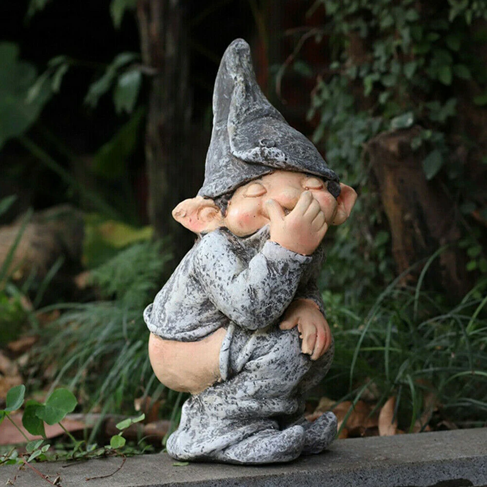 Funny Gnome Decorative Figurines Dwarfs Statue Miniature Ornaments Decor Garden Home Desk Decoration Patio Lawn Decor Sculptures