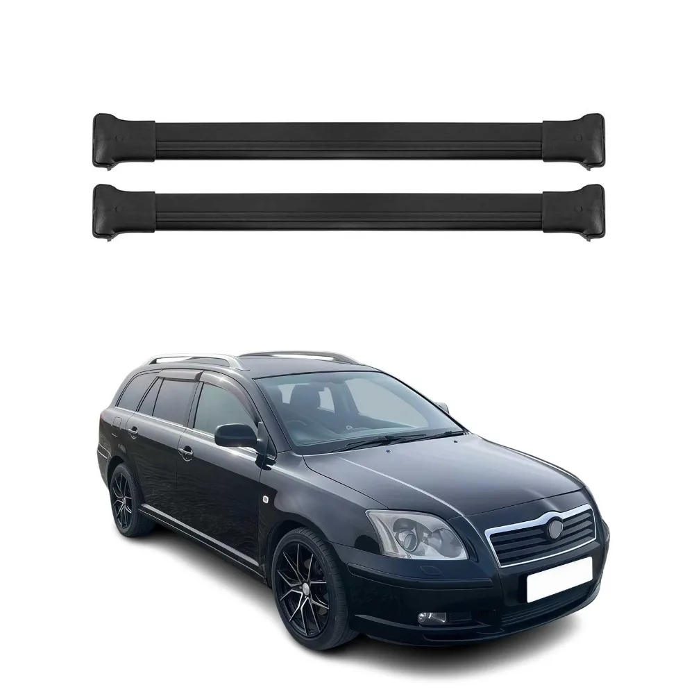 Roof Rack Cross Bars for Toyota Avensis Wagon 2003-09, Black Luggage Carrier 2Pcs