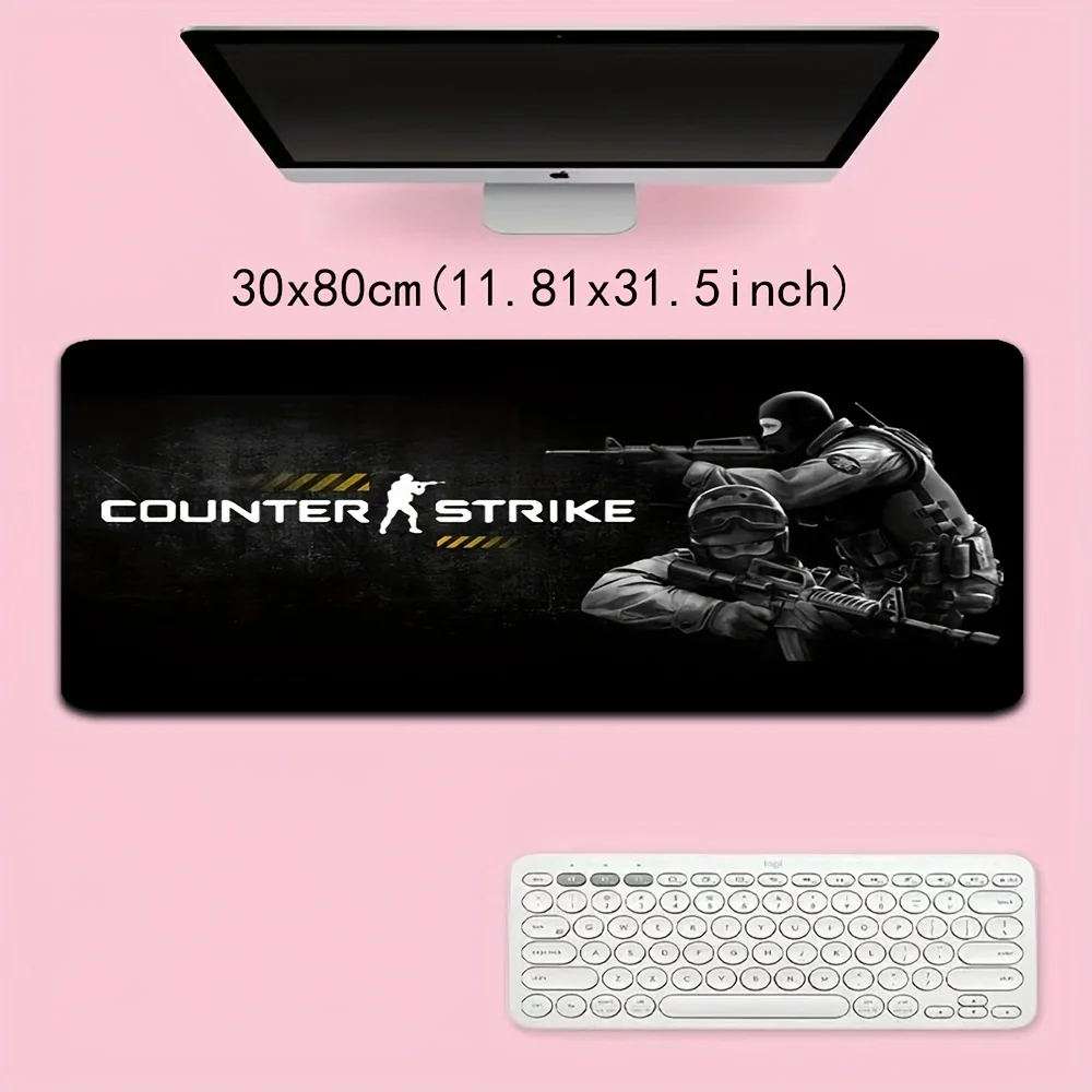 1 шт. резиновый коврик для мыши Counter Strike, нескользящий настольный коврик для геймеров, офисный и домашний декор, стильный эстетический защитный коврик, мультикончик