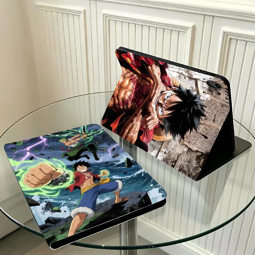 Case for Apple iPad Pro11 13 Air 11 13 M4 M3 M2 A16 2026 10th 7/8/9th with Pencil Slot Air 4/5/6th Japan Monkey L-Luffys Anime