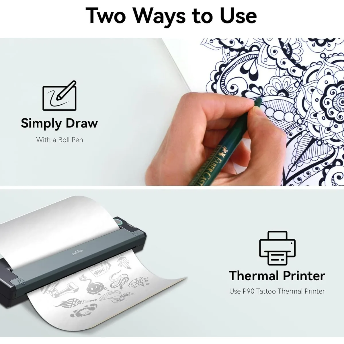 A4 4-Layer Tattoo Transfer Paper Temp Stencils Print/Hand Draw Studio/DIY/Body/Party Safe Printer Skin Waterproof Practice