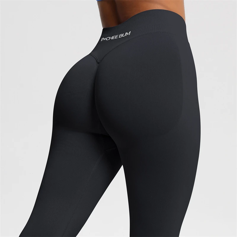 2026 Bum Shaping Leggings Women Seamless Sports Yoga Pants Low Ribbed Band Gym Clothes Fitness Workout Scrunch Butt Tight