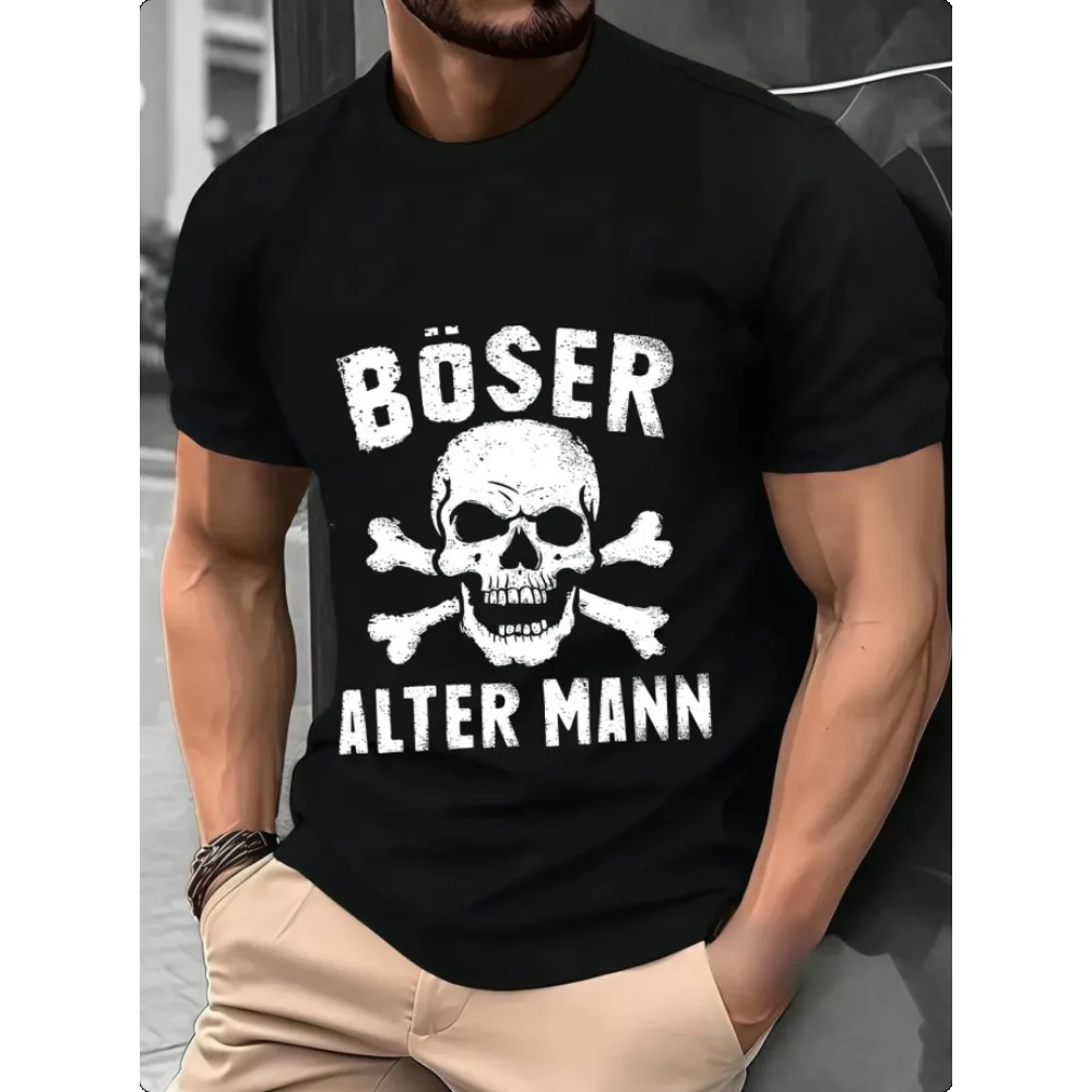 BÖSER ALTER MANN Graphic T Shirt Men Women Cotton Summer Spring Oversized Novelty Evil Old Man Streetwear Tops