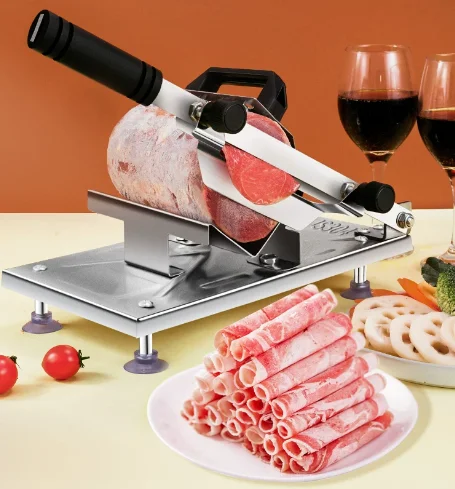 Manual household and commercial lamb meat slicing machine - multi-functional cutting equipment