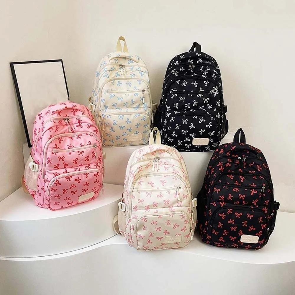 Tagesrucksack Dreiteiliges Schultaschen-Set Große Kapazität Lässiger Nylon-Schulrucksack mit Schleife Feste Gurtband-Umhängetasche Schultasche für Schüler – Detail 10