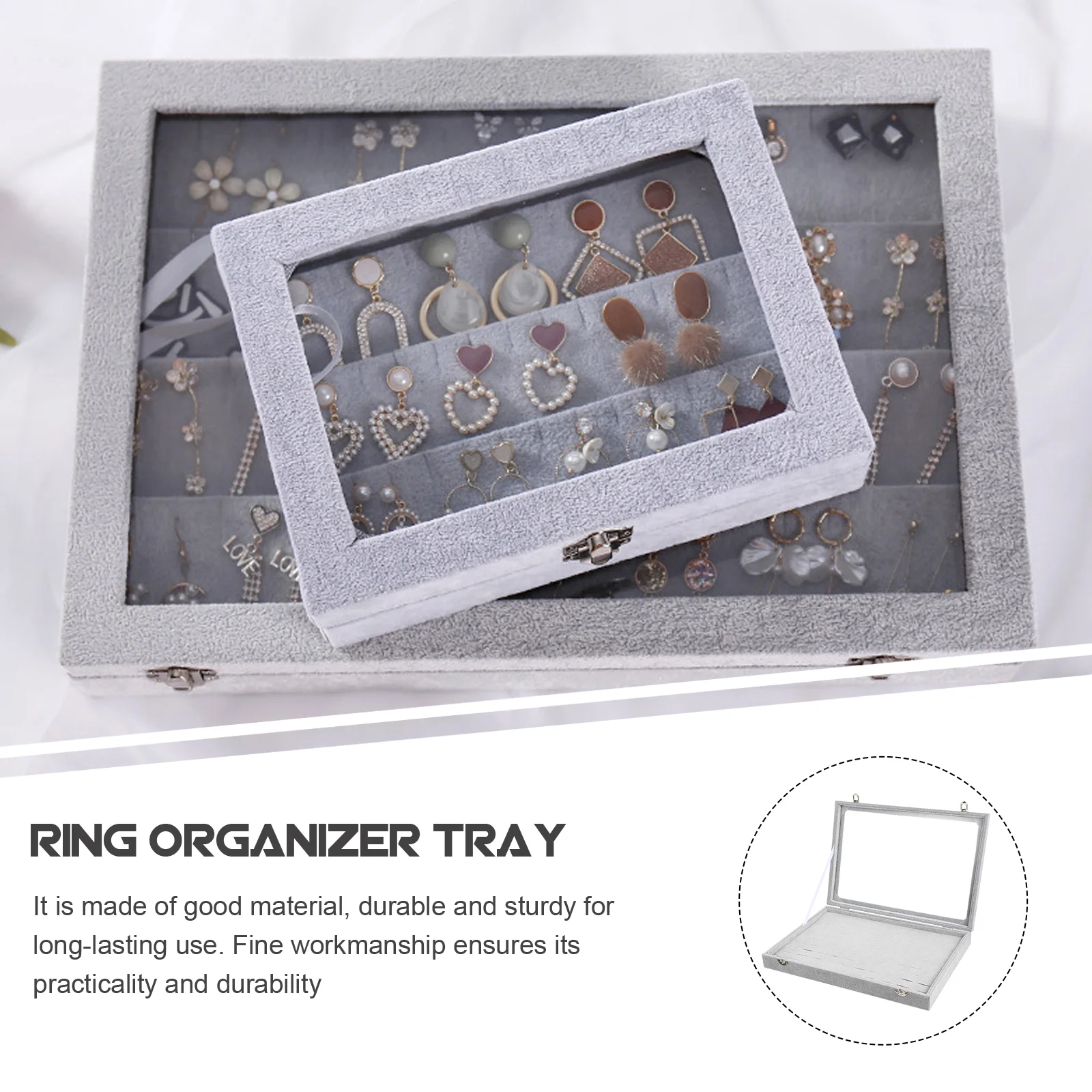 Ring Opbergdoos Showcase Lade Ringen Organisator Sieraden 100 Slots Display Houder