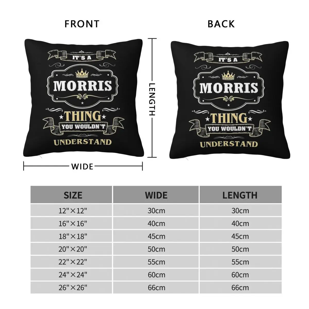 Morris Thing You Wouldn't Understand Square Pillowcase Polyester Linen Velvet Creative Zip Decor Throw Pillow Case Room Cover