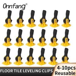 Onnfang Reusable Floor Tile Leveler Adjuster Leveling System Clips Plastic Positioning Artifacts Locator for Flooring Wall Tile