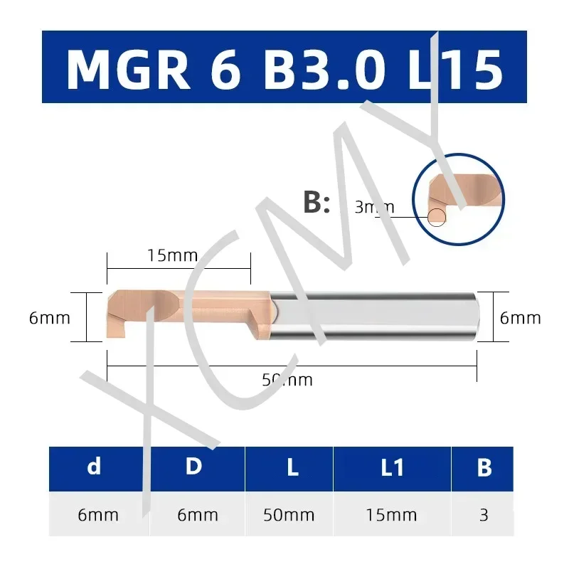 MGR Boring tool Miniature Grooving Cutter Integral Carbide Internal Tools CNC Super Seismic Small hole Turning Lathe Tools Bar image 3