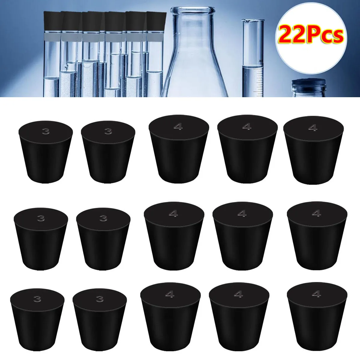 

22 шт. конические резиновые заглушки из цельной резины для высокотемпературной герметизации при гальванике, оксидировании, защите от порошковых покрытий