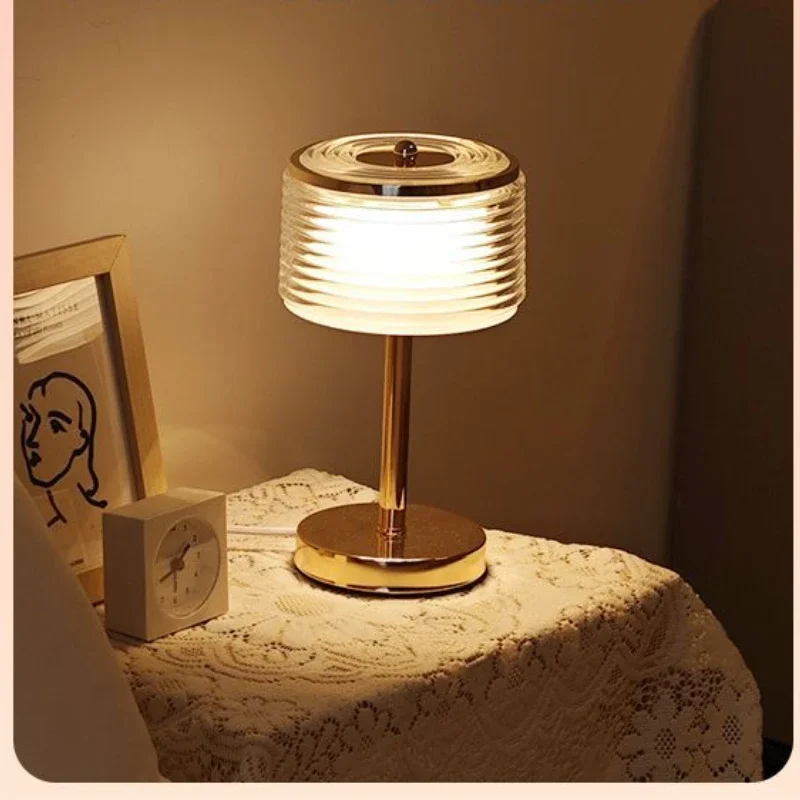 Modern Minimalist Desk Lamp Crystal Night Lights Bedroom Decoration