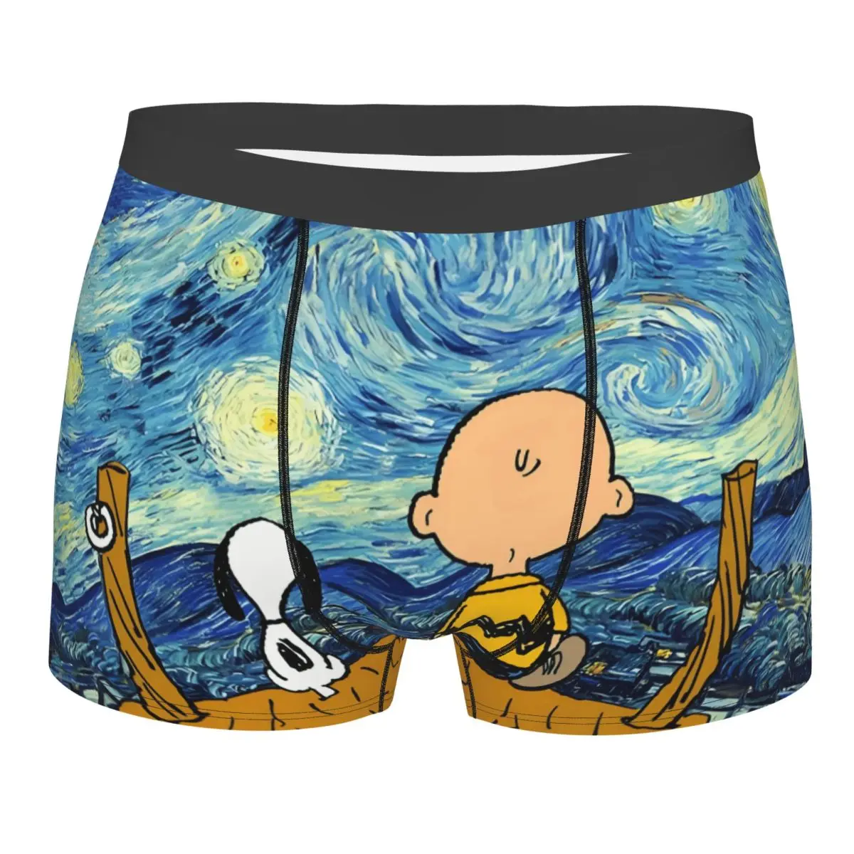 

S-Snoopys модные шорты-боксеры с принтом для Homme, нижнее белье из фильмов с 3D принтом комиксов, трусы, эластичные трусы