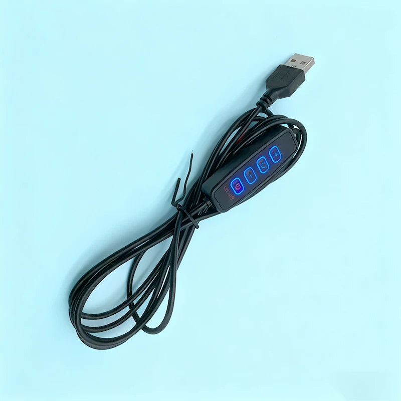 5V USB Dual Color Dimmer Controller Switch Wire 2M Tricolor On-Off Control Wire For LED Strip Lamp Bulb Light