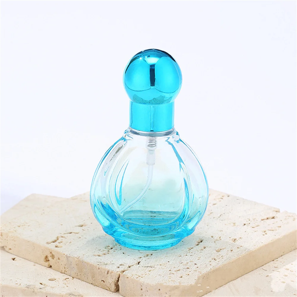 20ml kugelförmige Parfüm flasche Farbe Glas Sprüh flasche tragbare kosmetische Probe Spender flasche nachfüllbare leere Flasche