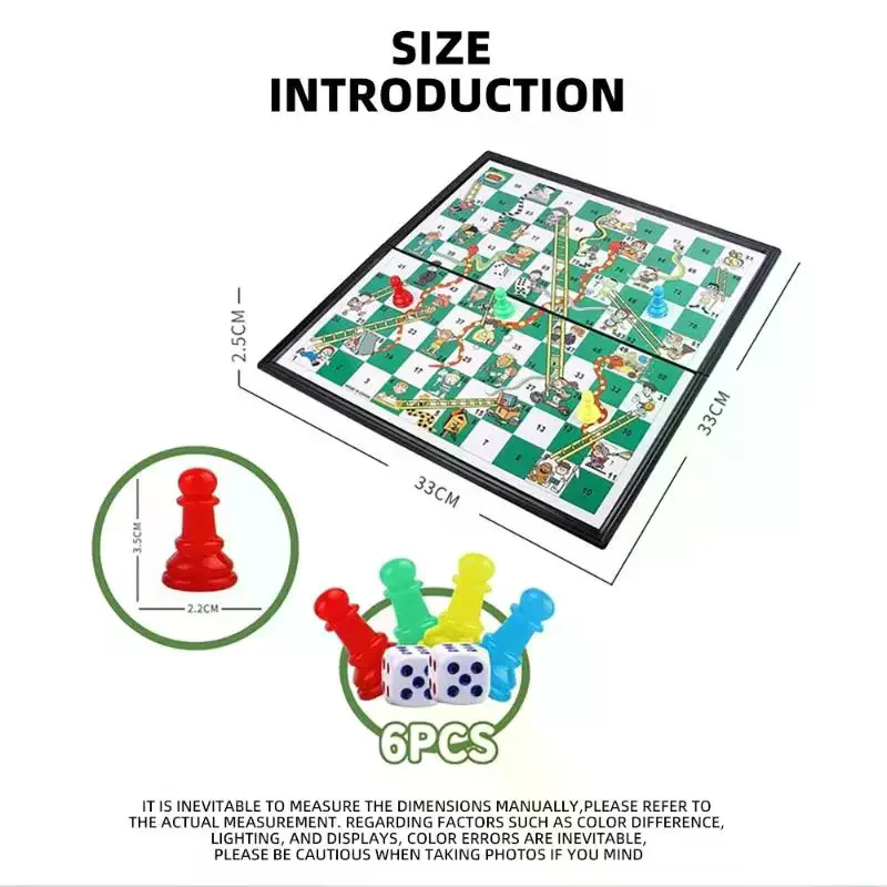 Desktop Foldable Snake Ladder Board And Game Family Chessboard Portable 4