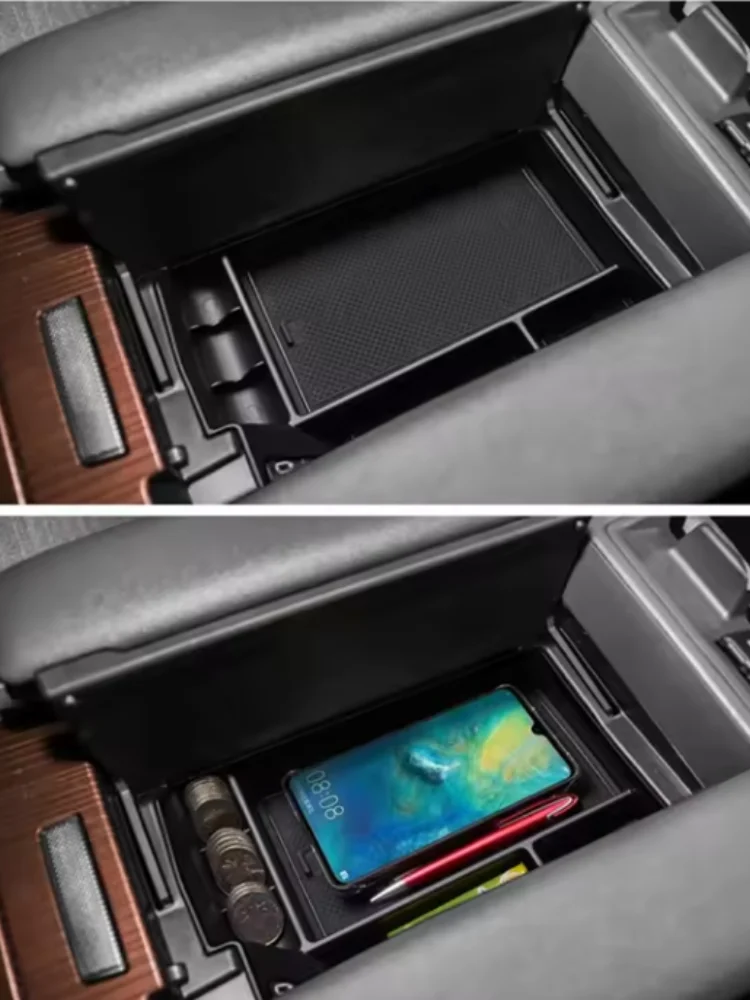 Center Console Organizer Tray Compatible with For Toyota Sienna 2021-2024 Armrest Box Secondary Storage Tray Coin Container