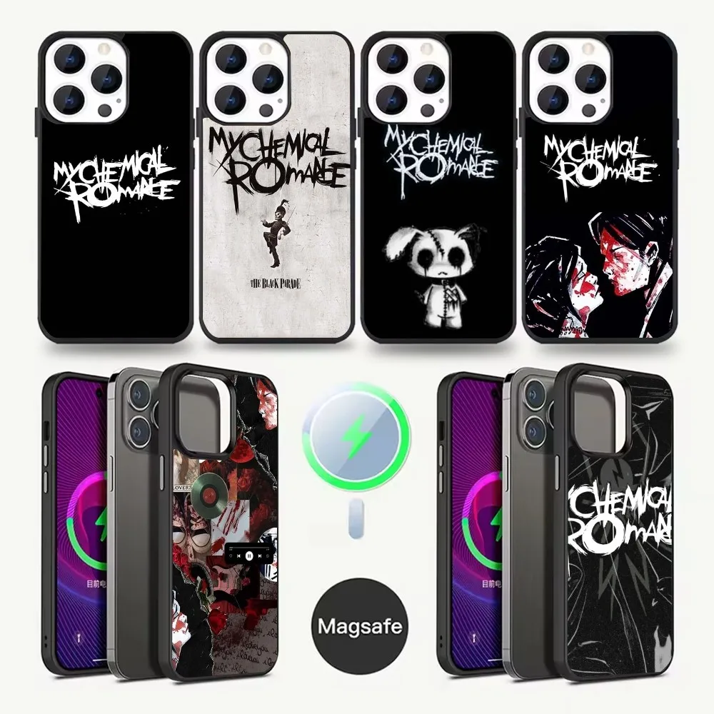 

My Chemical Romance Phone Case For iPhone 16,15,14,13,12,11,Pro,Max,Plus,Mini,Magsafe,Magnetic Wireless Charging Case