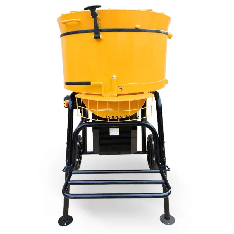 For 120L Portable Electric Forced Pan Mixer,Mobile Wheel Concrete Cement Mortar Screed Mixer for Construction