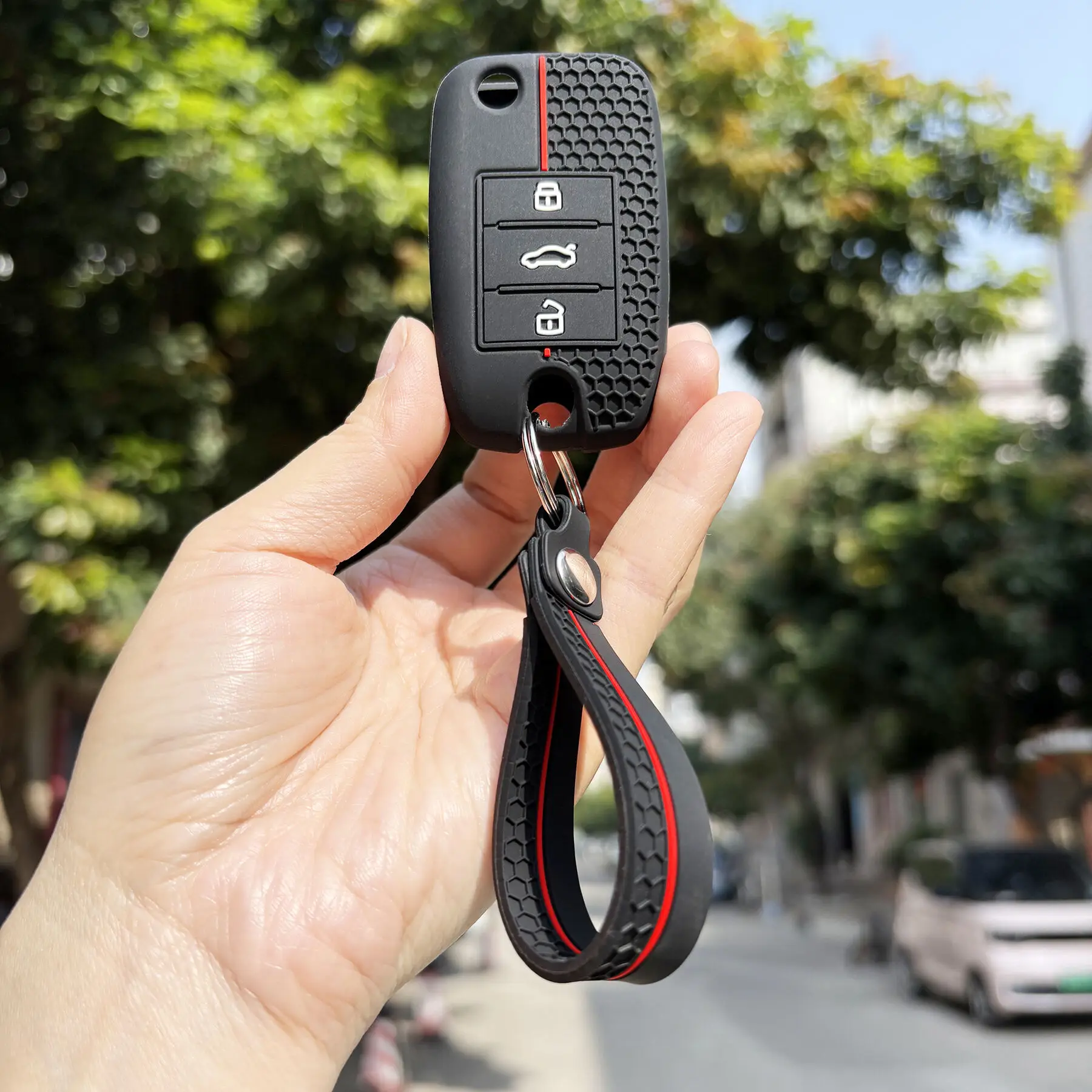 Silicone Keychain Key Case For MG ZS GS MG6 E-MG6 EMG6 Mg 5 ZS GT GS 350 360 750 Roewe RX5 Key Cover Caps Holder