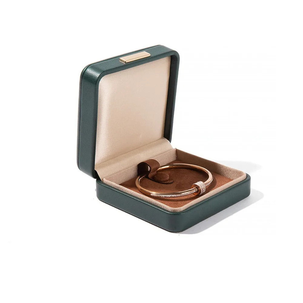 PU Leather Jewelry Packaging Box with Gold Buckle